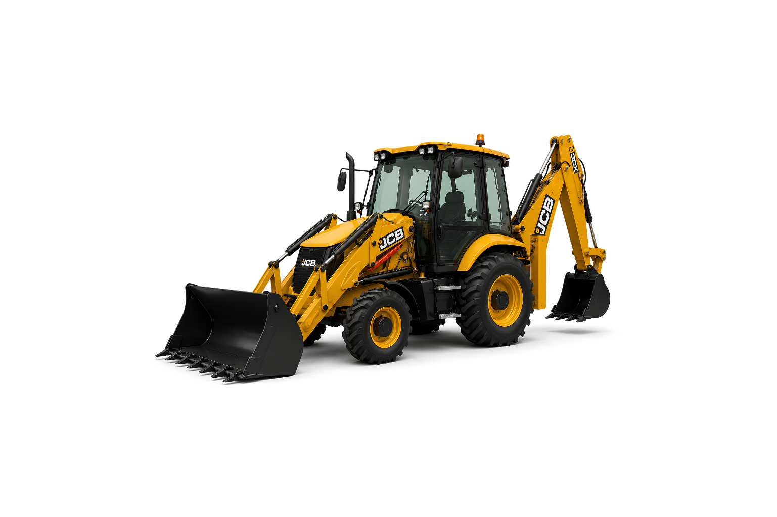 Retroescavadeira JCB 3CX para locação — O cavalo de batalha das obras: terraplanagem, fundações, valas e demolição leve com a confiabilidade JCB.